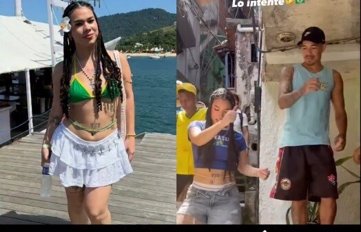 Influencer records video in Rio de Janeiro favelas